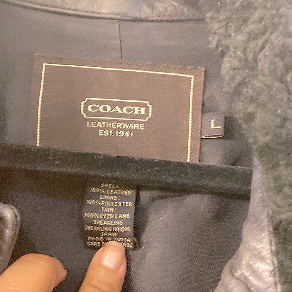 COPY - COACH Leather Belted Trench Coach-Men L/ Women XL
